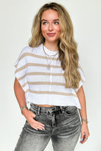 Striped Intentions Sweater Knit Vest Top - FINAL SALE - Madison and Mallory