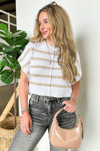 Striped Intentions Sweater Knit Vest Top - FINAL SALE - Madison and Mallory
