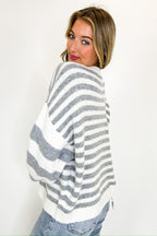 Striped Ease Mixed Stripe Comfy Sweater - FINAL SALE - Madison and Mallory