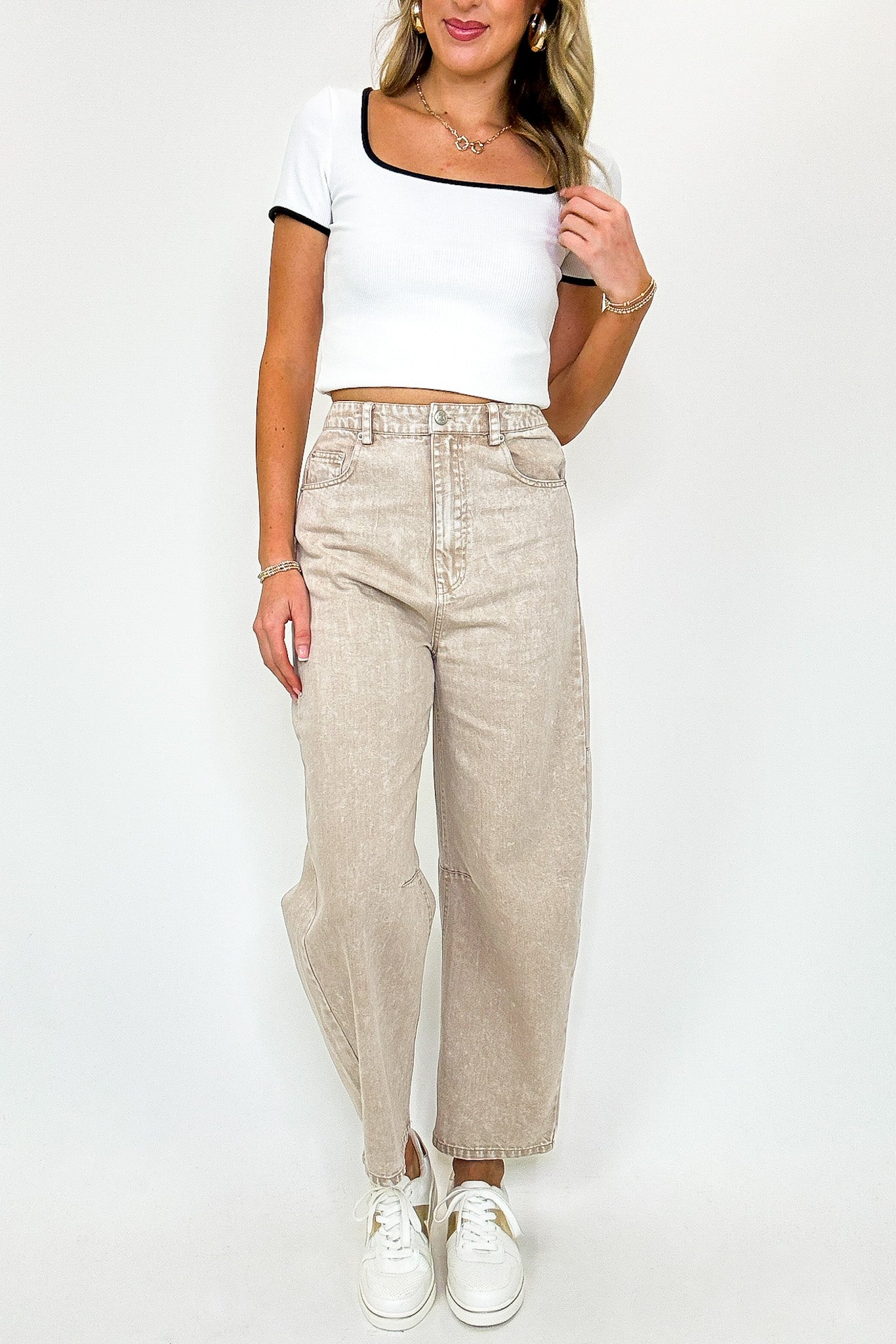 Studio Knit High Waist Solid Pants - Madison and Mallory