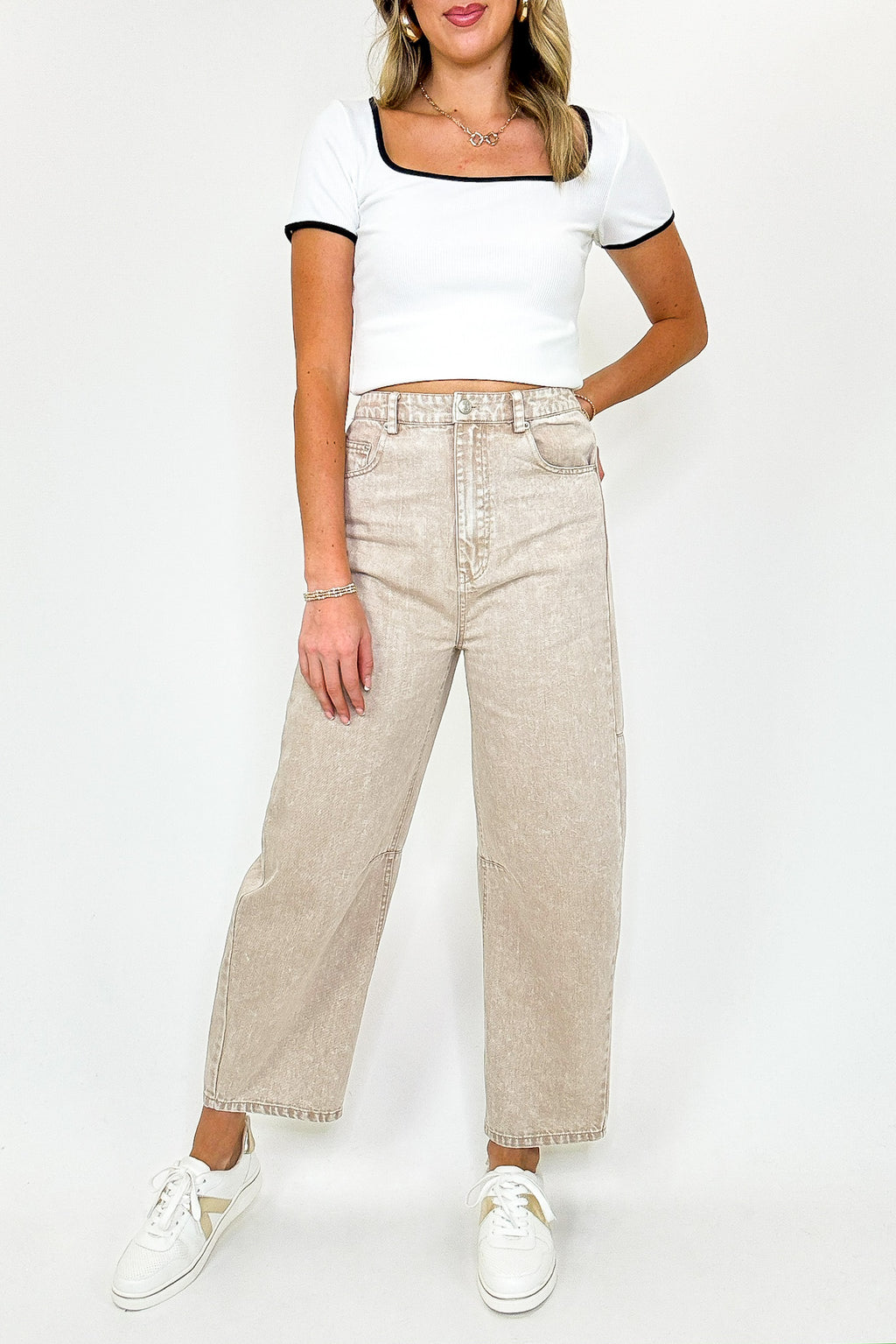 Studio Knit High Waist Solid Pants - FINAL SALE - Madison and Mallory