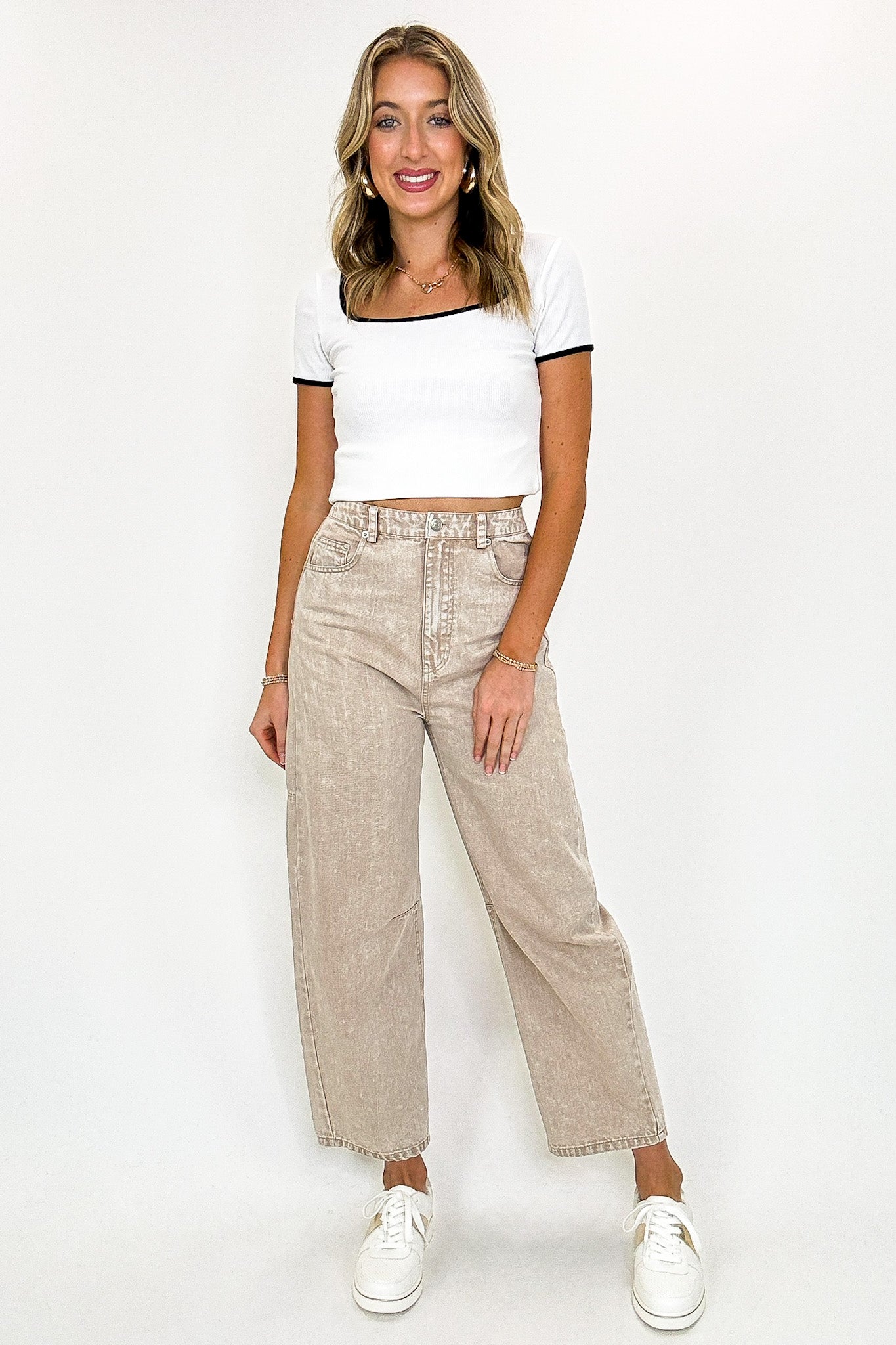 Studio Knit High Waist Solid Pants - Madison and Mallory