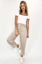 Studio Knit High Waist Solid Pants - FINAL SALE - Madison and Mallory