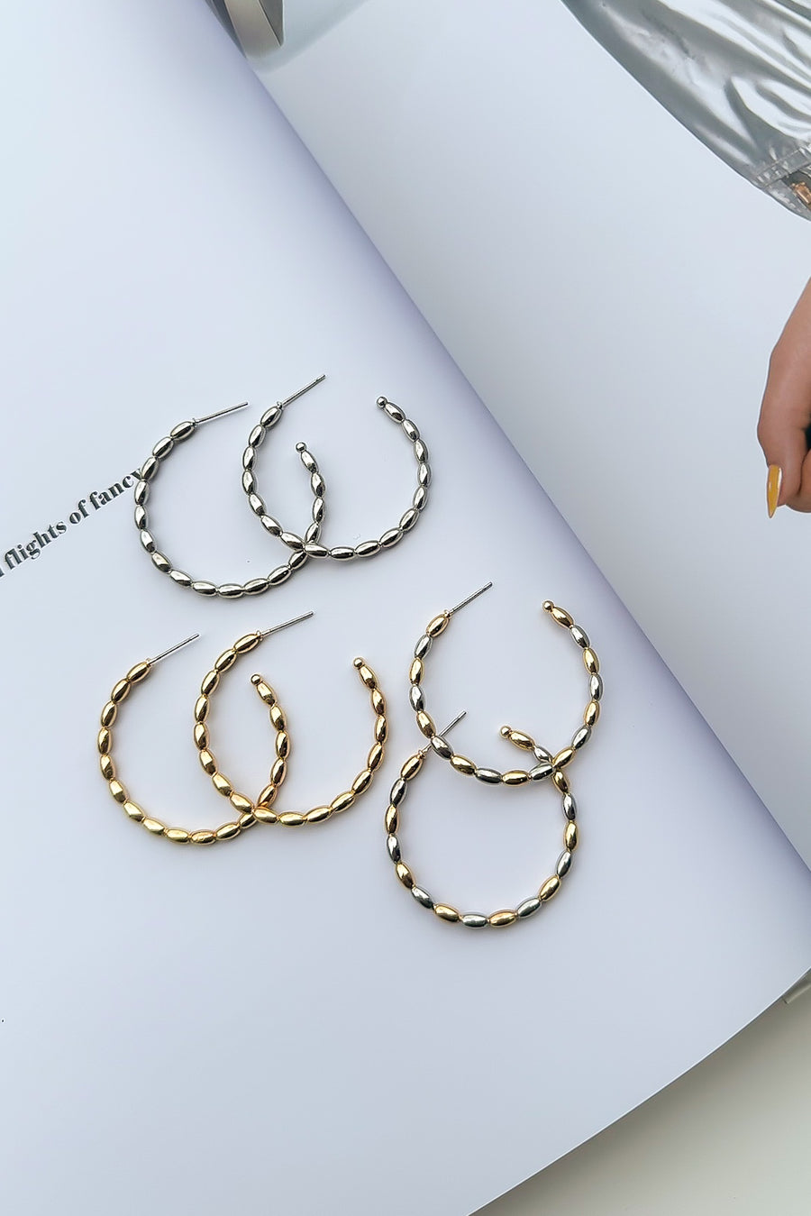Stun and Done Beaded Hoop Earrings