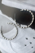 Silver Stun and Done Beaded Hoop Earrings - FINAL SALE - Madison and Mallory