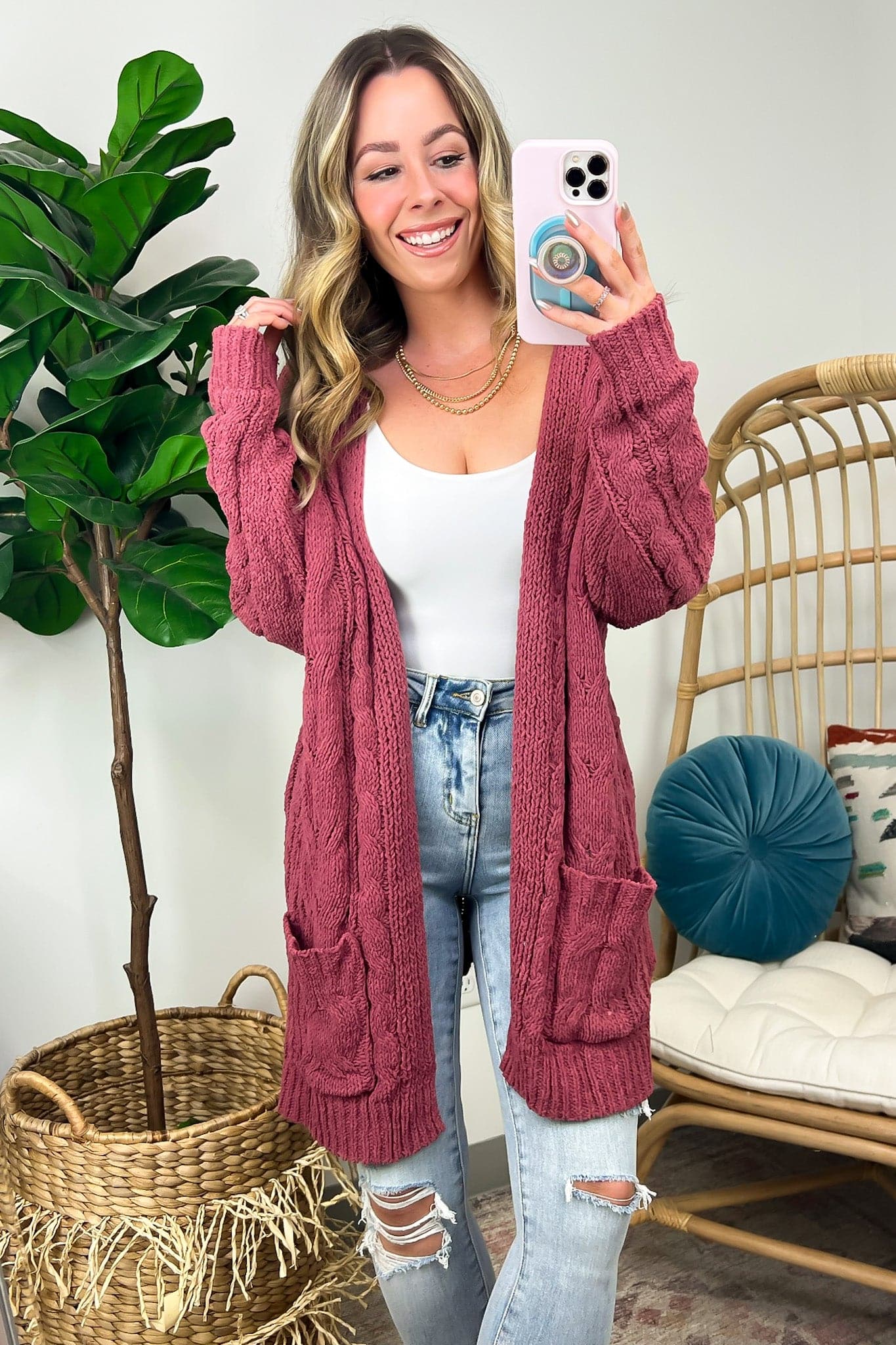  Style Forecast Cable Knit Cardigan - BACK IN STOCK - Madison and Mallory