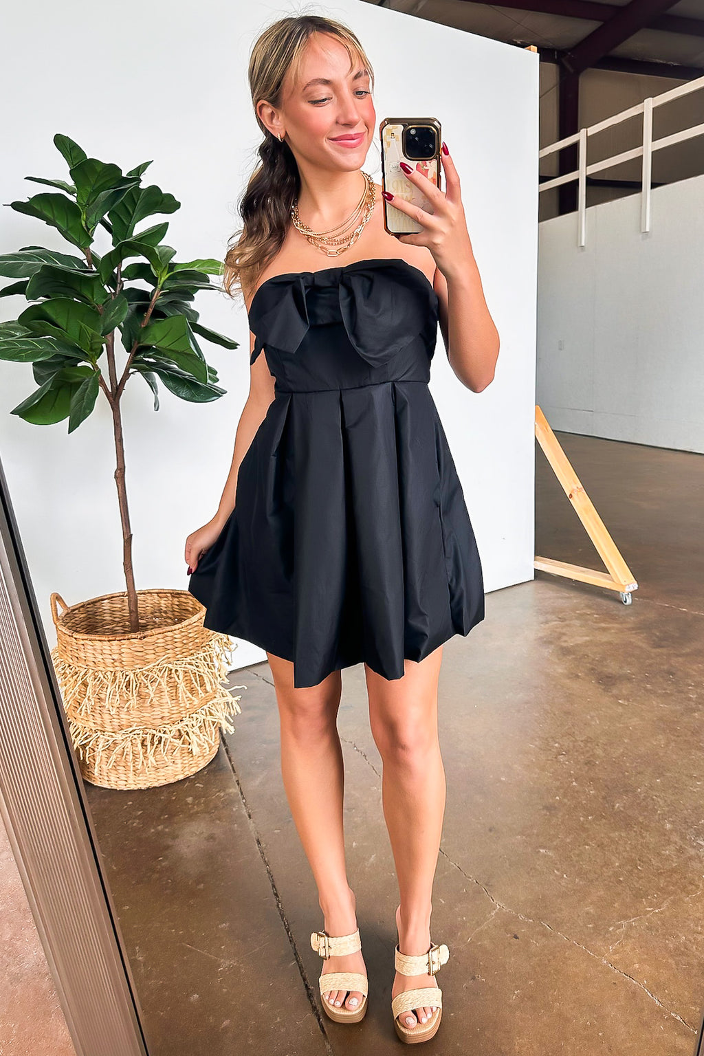 Suave Mood Bow Balloon Hem Strapless Dress - FINAL SALE - Madison and Mallory