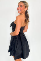 Suave Mood Bow Balloon Hem Strapless Dress - FINAL SALE - Madison and Mallory