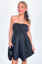 Suave Mood Bow Balloon Hem Strapless Dress - FINAL SALE - Madison and Mallory