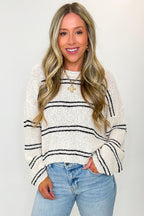 Sublime Lines Striped Knit Sweater - Madison and Mallory