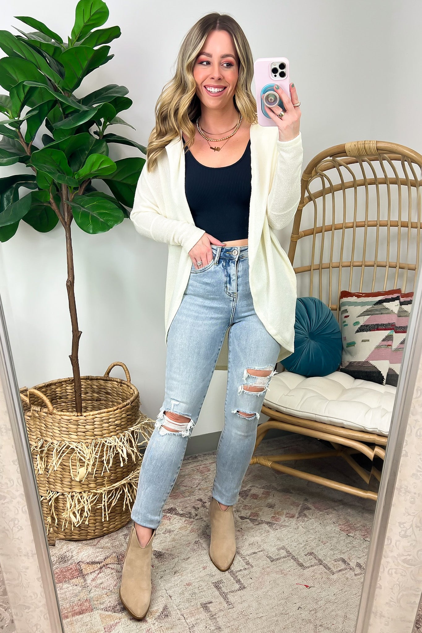  Subtle Sensation Hooded Knit Cardigan - FINAL SALE - Madison and Mallory