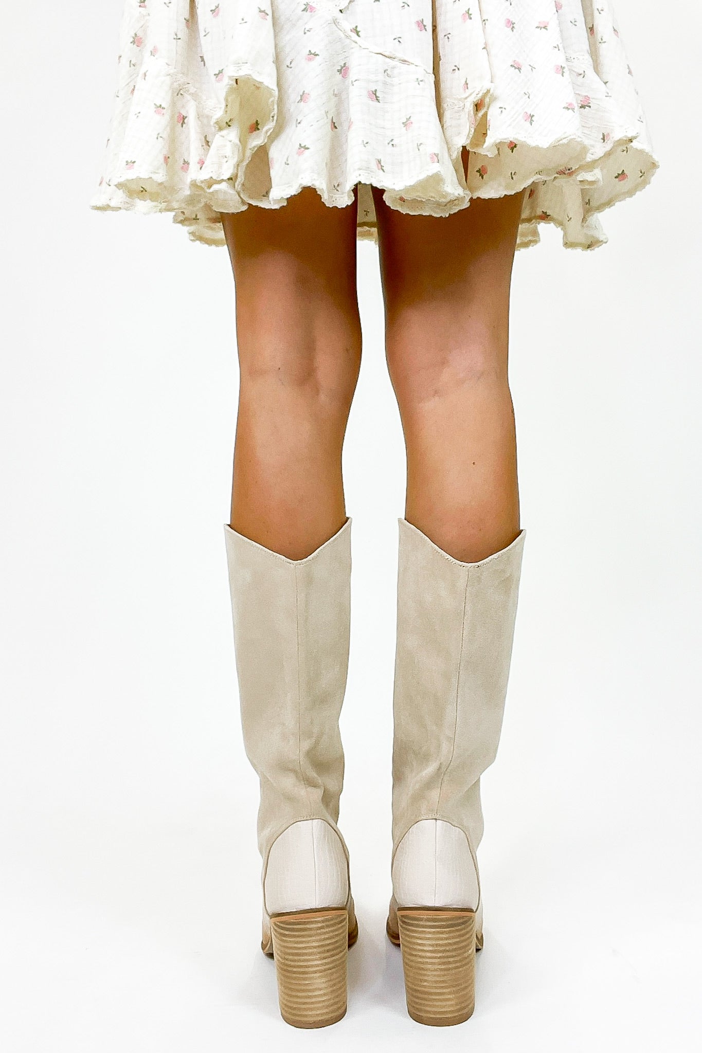 Suede Shift Three Tone Faux Suede Boots - Madison and Mallory