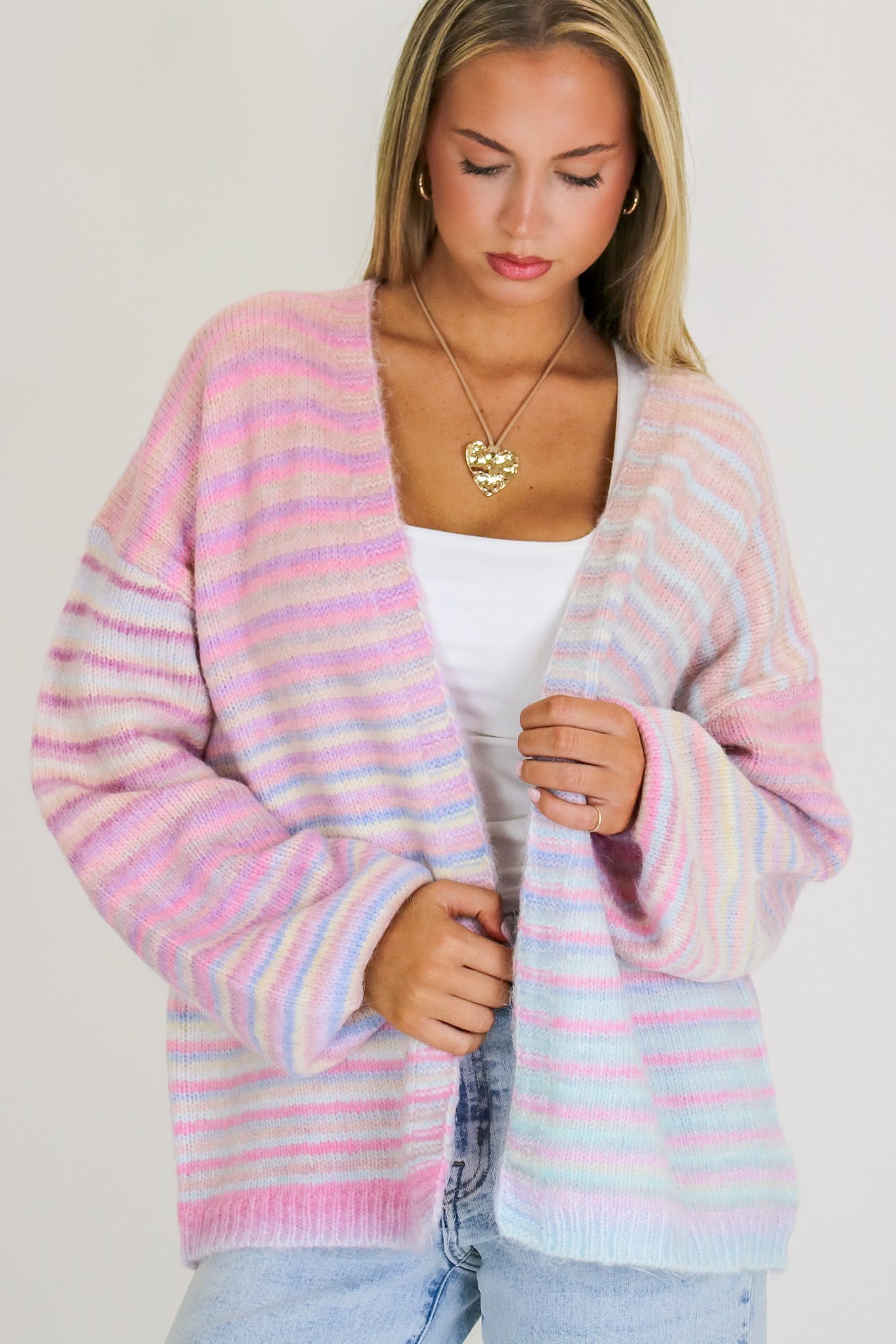 Sugar Stripe Knit Cardigan