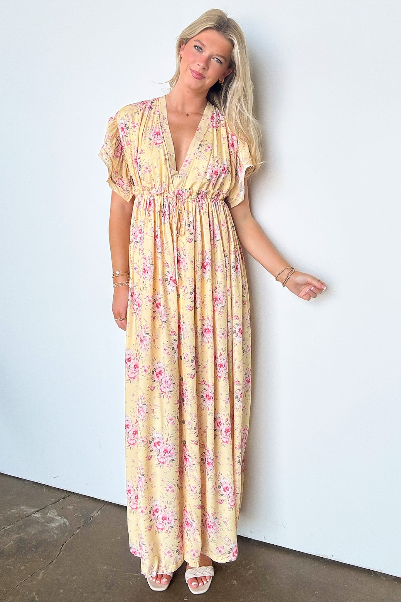  Summer Sensation Floral Tie Back Maxi Dress - FINAL SALE - Madison and Mallory