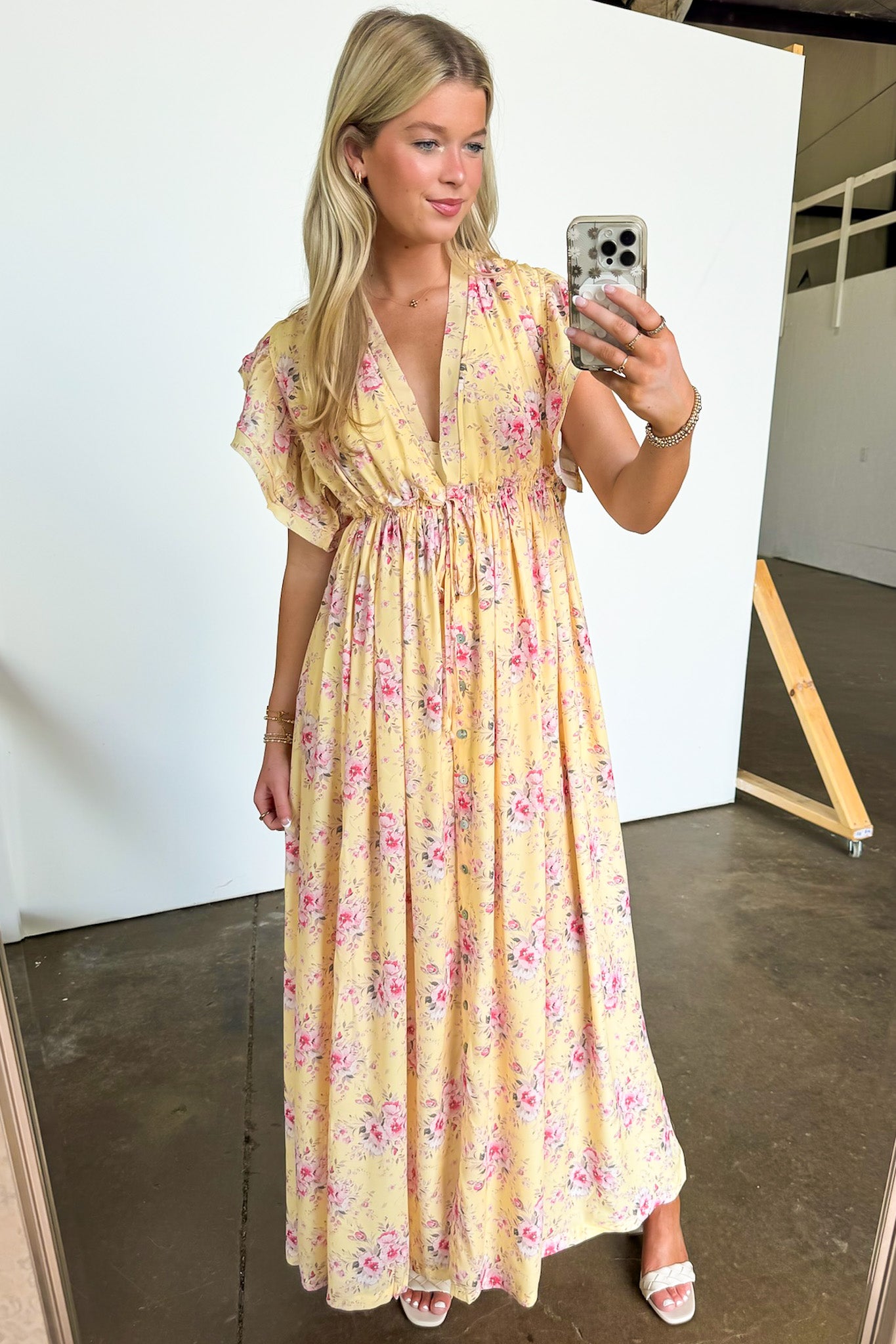  Summer Sensation Floral Tie Back Maxi Dress - FINAL SALE - Madison and Mallory