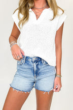 S / Medium Summer Drift Distressed Hem Denim Shorts - Madison and Mallory