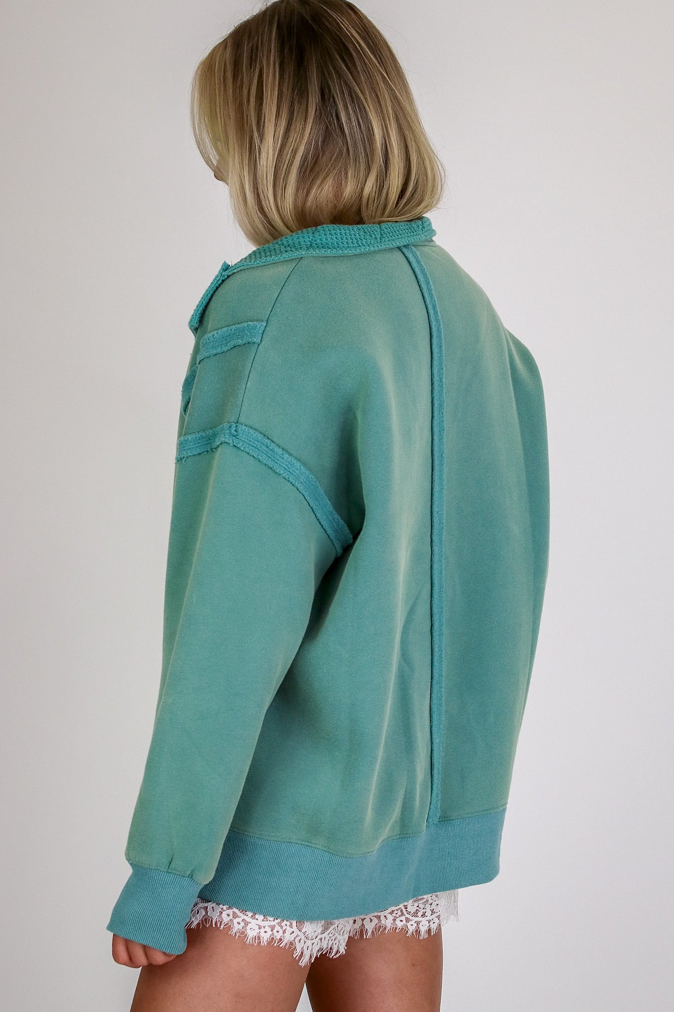 Summit Comfort Thermal Placket Detail Sweatshirt - Madison and Mallory