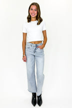 Summit High Rise Ankle Wide Leg Jeans - FINAL SALE - Madison and Mallory
