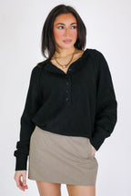 Sunday Morning Henley Button Sweater