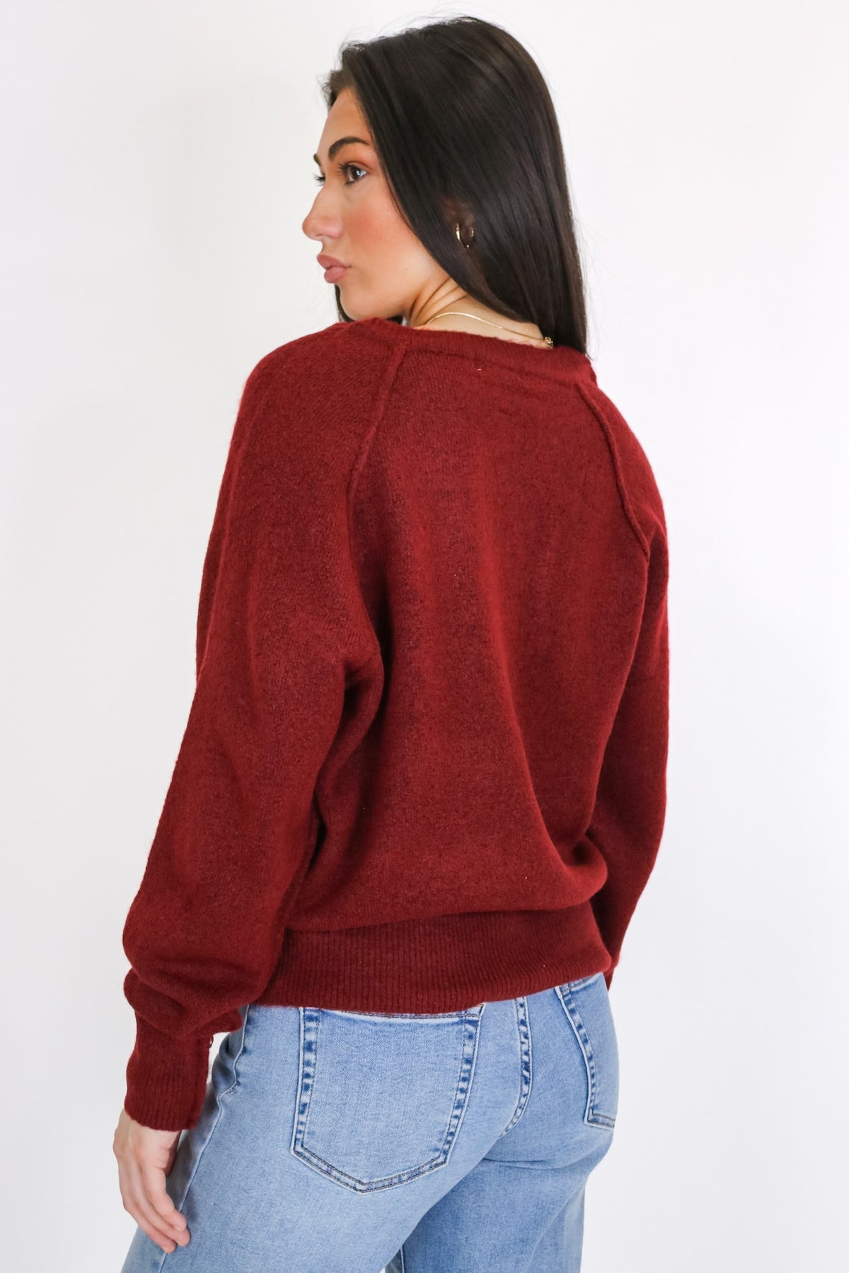 Sunday Morning Henley Button Sweater
