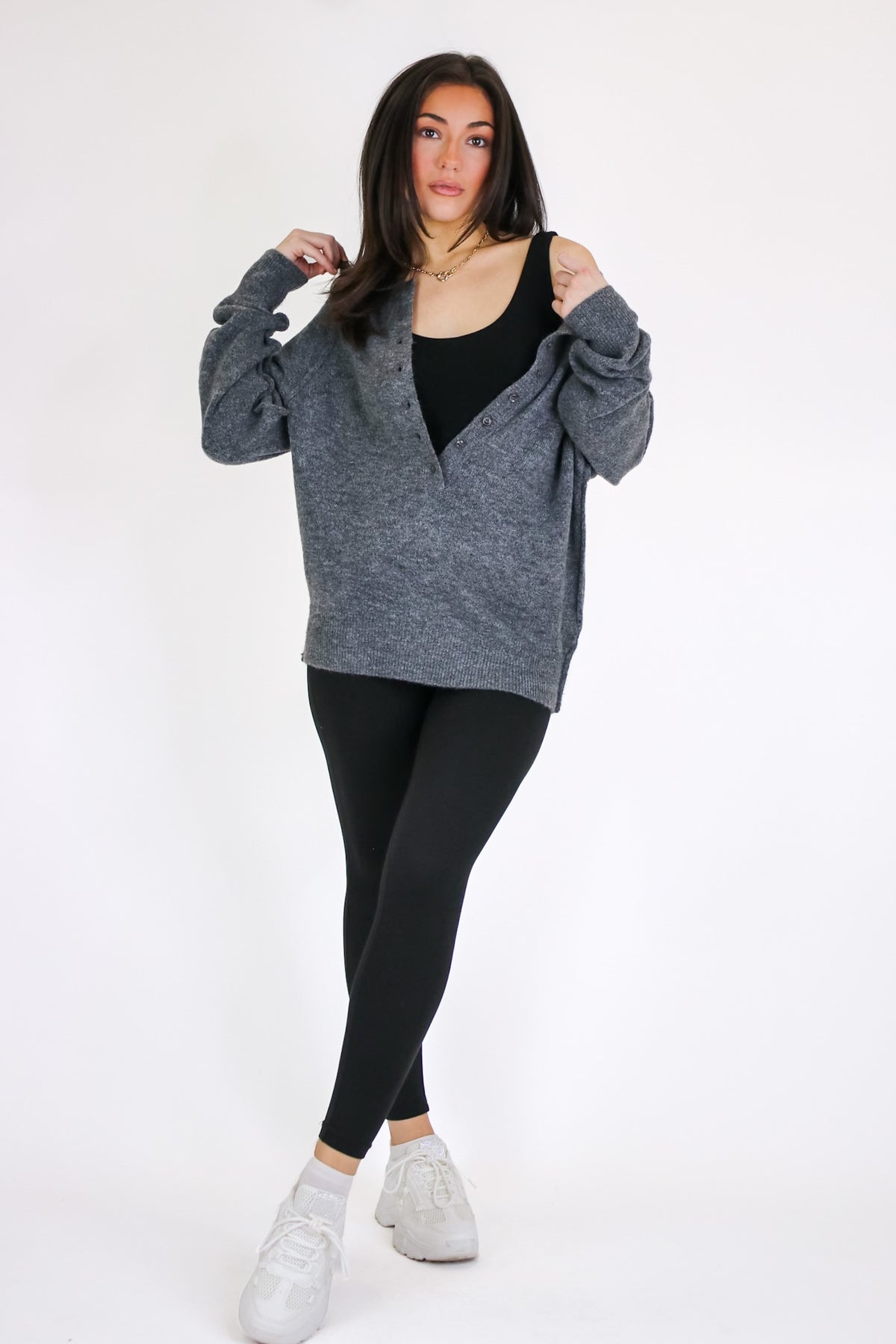Sunday Morning Henley Button Sweater
