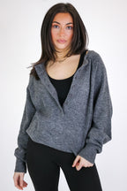 Sunday Morning Henley Button Sweater