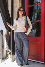 Sunday Morning Henley Button Sweater