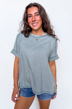 Sunday Muse Melange High-Low Tee