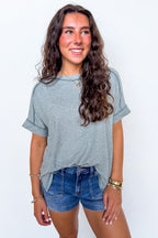 Sunday Muse Melange High Low Tee - BACK IN STOCK