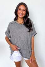 Sunday Muse Melange High Low Tee - BACK IN STOCK - Madison and Mallory
