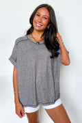 Sunday Muse Melange High Low Tee - BACK IN STOCK