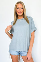Sunday Muse Melange High Low Tee - BACK IN STOCK - Madison and Mallory