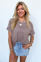 Sunday Muse Melange High Low Tee - BACK IN STOCK
