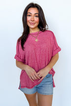 Sunday Muse Melange High Low Tee - BACK IN STOCK - Madison and Mallory