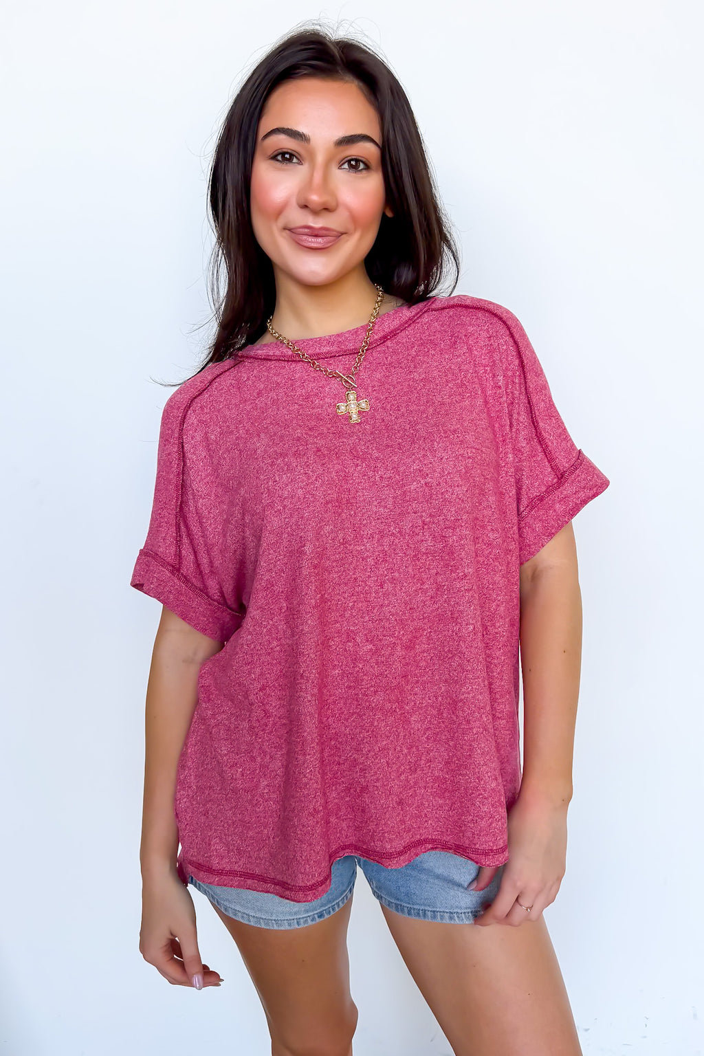 Sunday Muse Melange High Low Tee - BACK IN STOCK