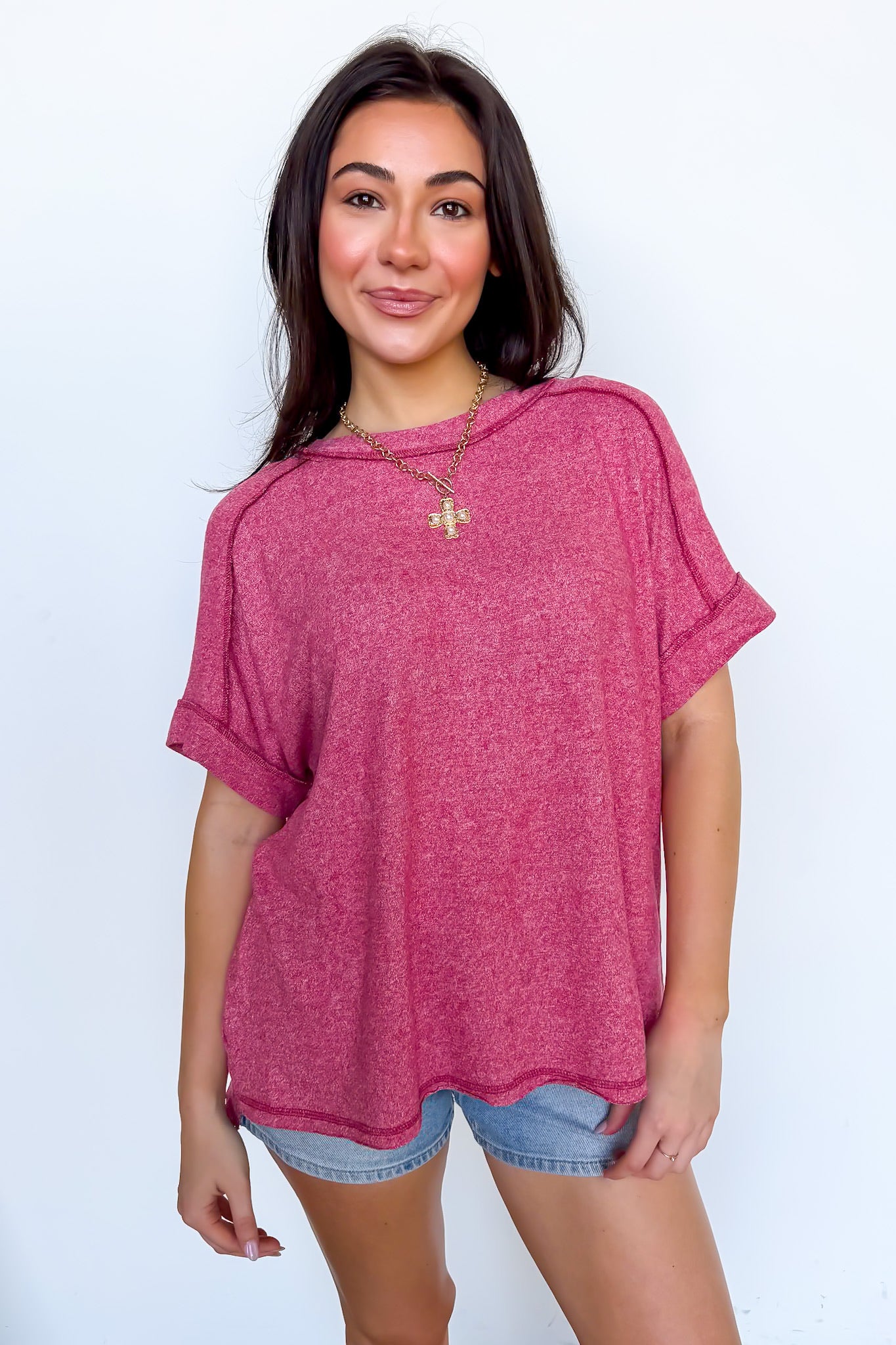 Sunday Muse Melange High Low Tee - BACK IN STOCK