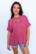 Sunday Muse Melange High Low Tee - BACK IN STOCK