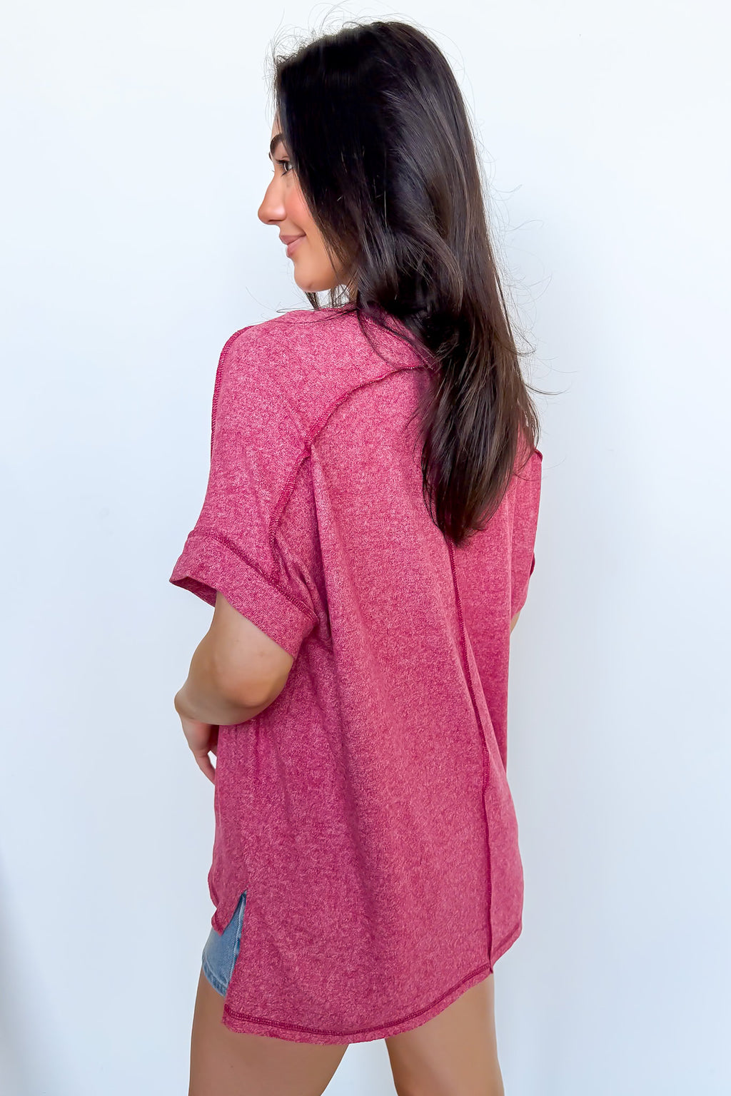 Sunday Muse Melange High Low Tee - BACK IN STOCK