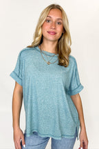 Sunday Muse Melange High Low Tee - BACK IN STOCK - Madison and Mallory