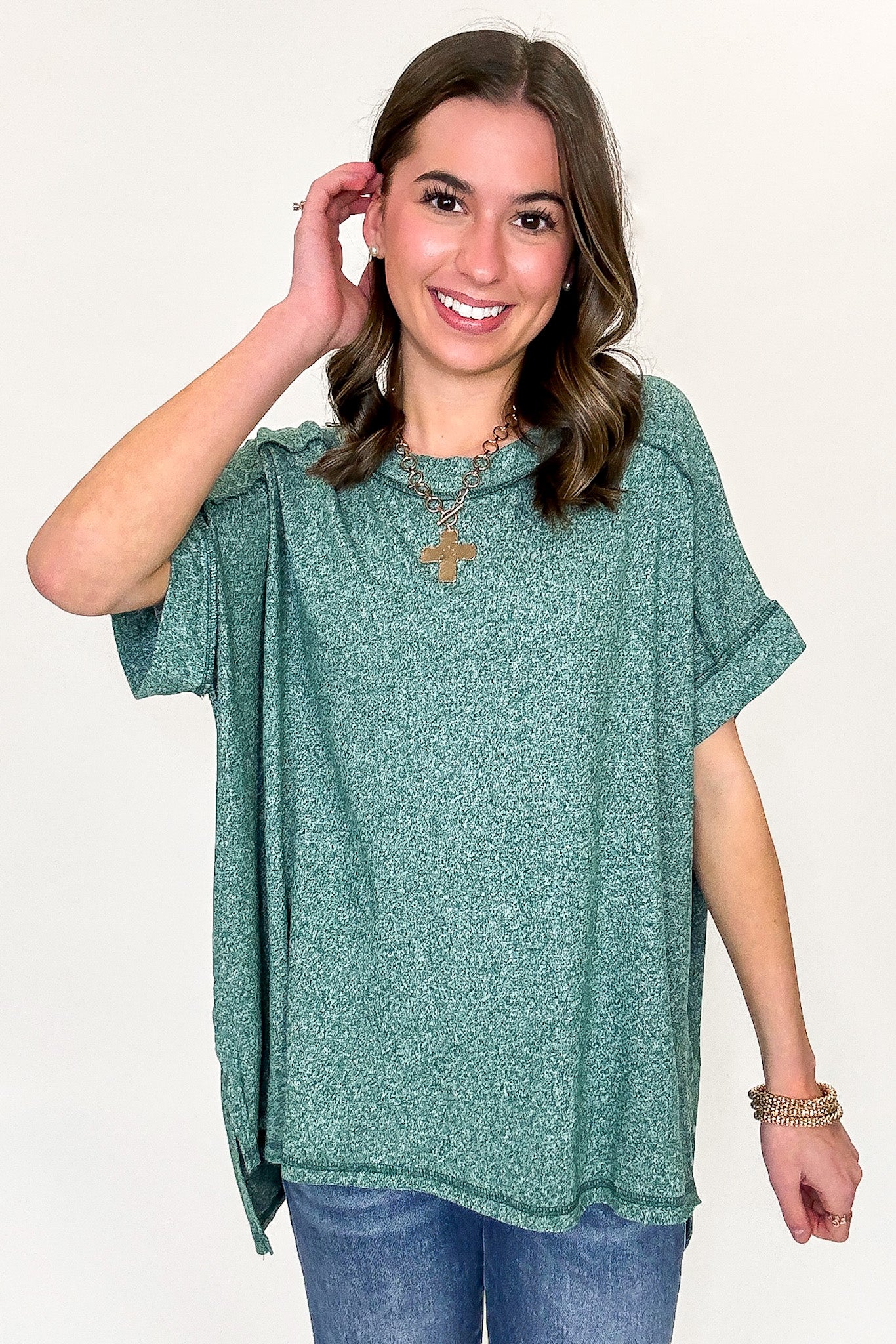 Sunday Muse Melange High Low Tee - BACK IN STOCK