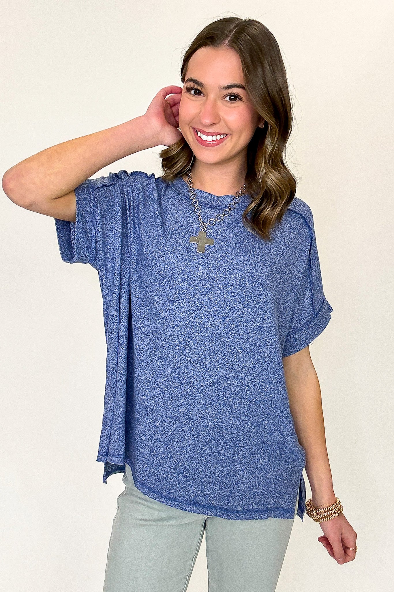 Sunday Muse Melange High Low Tee - BACK IN STOCK