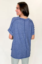 Sunday Muse Melange High Low Tee - BACK IN STOCK - Madison and Mallory