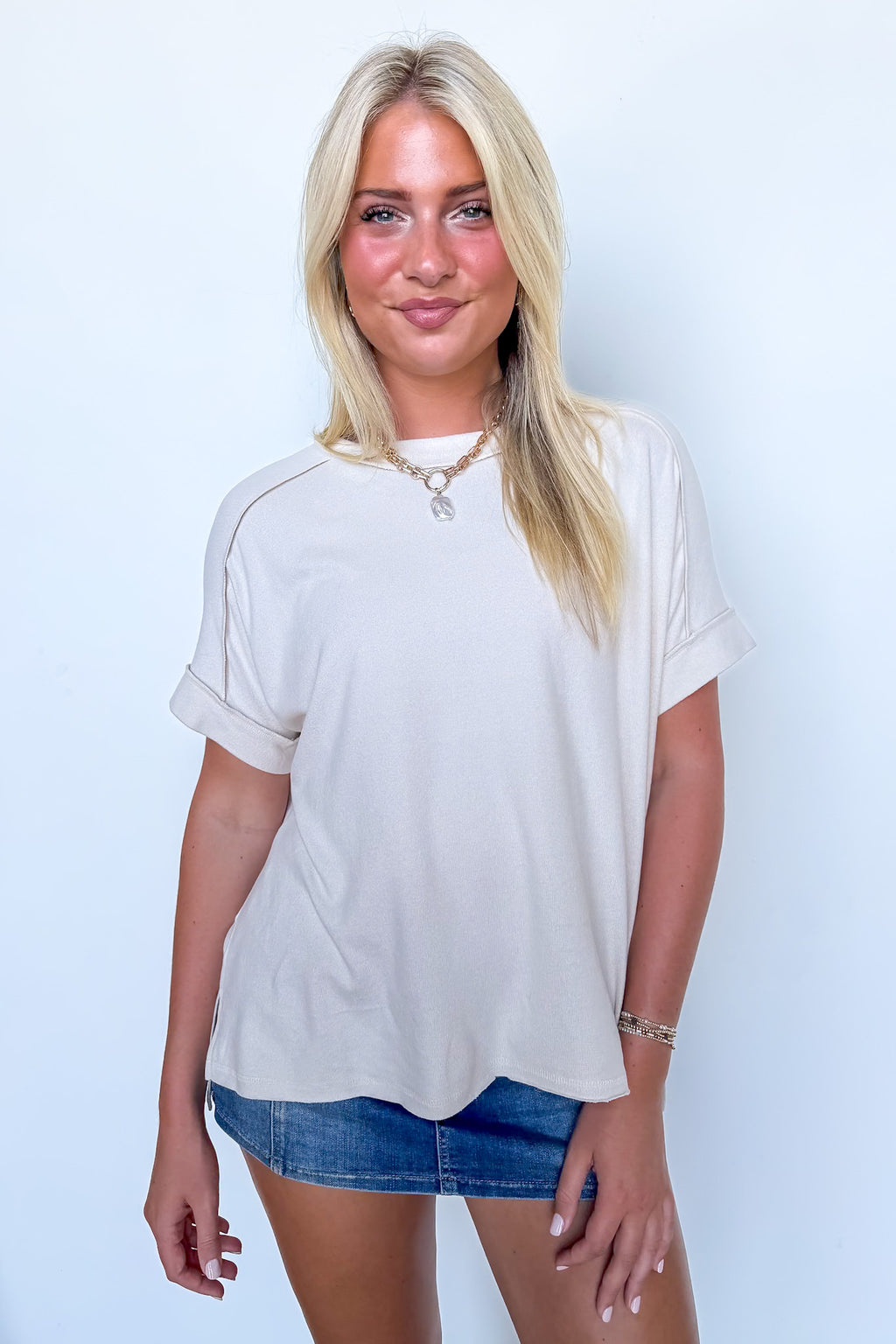Sunday Muse Melange High Low Tee - BACK IN STOCK