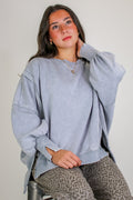 Sleet / SM Sunday Vibes Fleece Pullover - Madison and Mallory