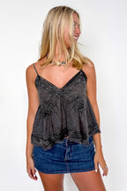 Sunlit Flow Embroidered Tank Top - Madison and Mallory