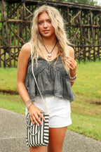 Sunlit Flow Embroidered Tank Top - Madison and Mallory