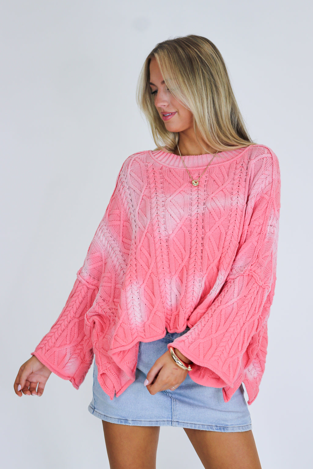 Sunset Stitch Ombre Knit Sweater - Madison and Mallory