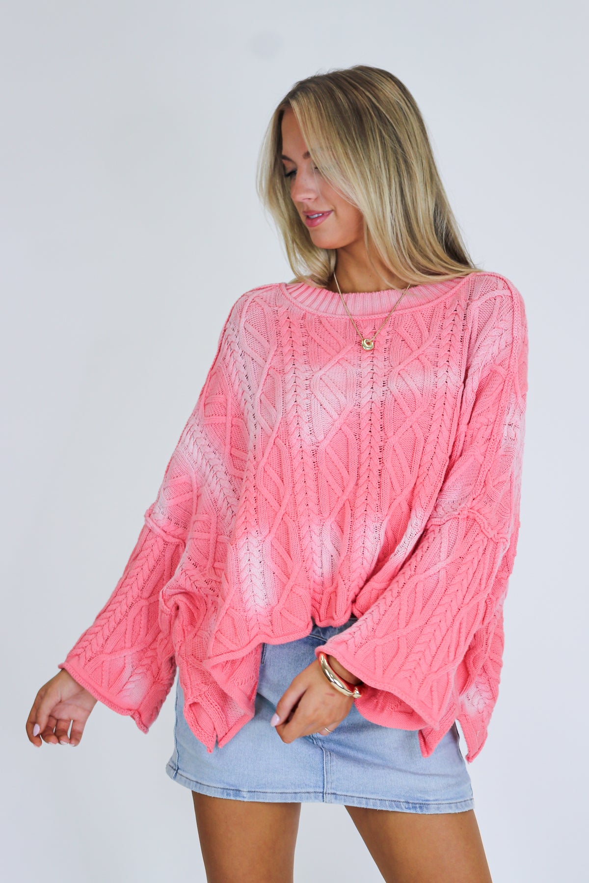 Sunset Stitch Ombre Knit Sweater - Madison and Mallory