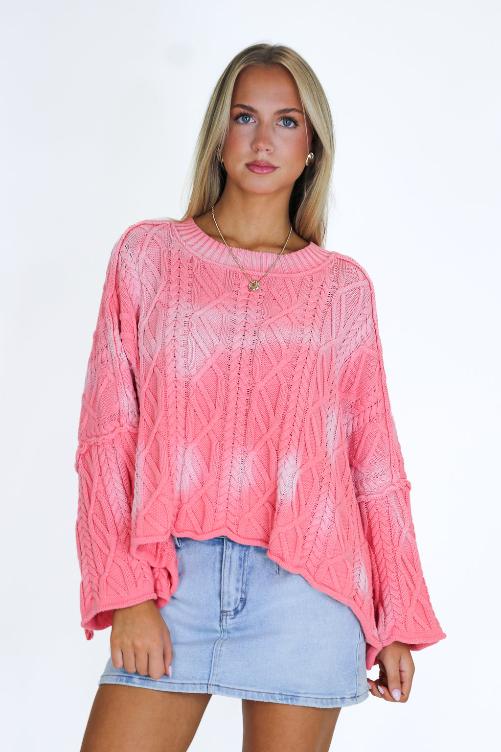 Sunset Stitch Ombre Knit Sweater - Madison and Mallory