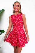 XS / Red Multi Sunset Rodeo Western Print Dress - Madison and Mallory